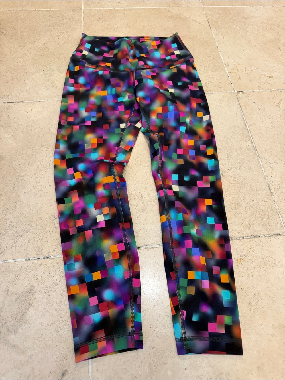 lululemon athletica Multicolor Pixel-Print Leggings